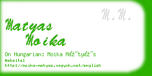 matyas moika business card